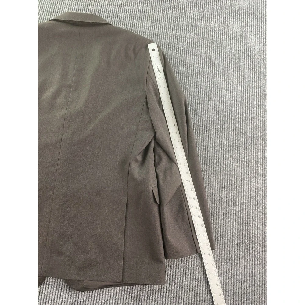 Ermenegildo Zegna Suit Jacket 44 R Taupe Wool Solid Saks Fifth Avenue Italy - Picture 4 of 14